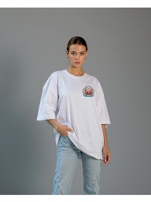 Tasarım Tişört Yengeç Oversize Unisex
