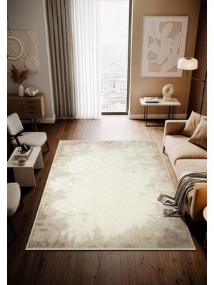 Cotto Home Moon MO113B Bej Halı Klasik Desen Akrilik Pamuk Taban Salon Oturma Odası Halısı