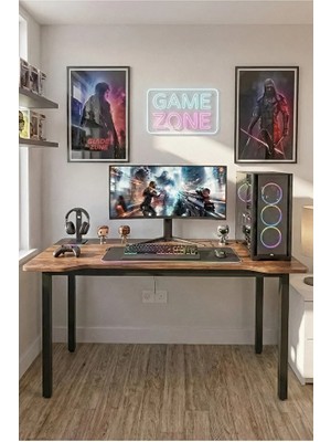 RetoDesign 120 Çam Oyun Çalışma Masası Gaming Masa Ofis Masası 9121