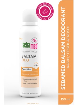 Sebamed Balsam Deo Aerosol 150 ml Hassas Ciltler İçin Kadın Erkek 24 Saat Etkili Koruma