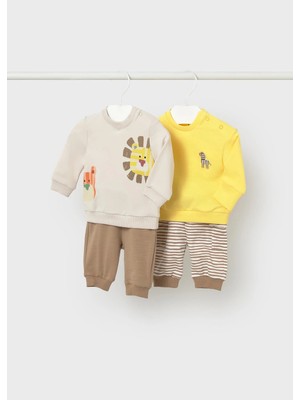 Mayoral Yenidoğan Erkek Bebek Eşofman Takım 4 Parçalı Sarı