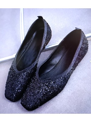 Bilener Ce&ce Istanbul 05 Kadın Pullu Günlük Babet Siyah