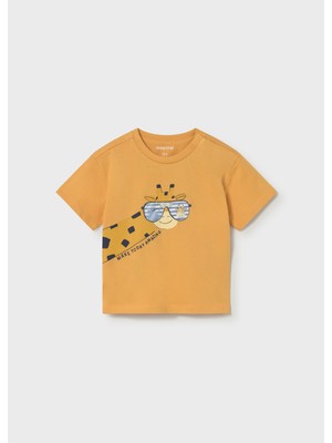 Mayoral Erkek Bebek Zürafalı Tshirt Sarı