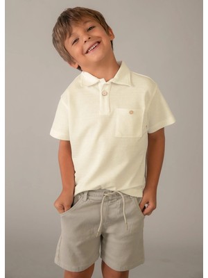 Mayoral Erkek Çocuk Yakalı Tshirt Krem