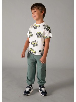 Mayoral Erkek Çocuk Kargo Cepli Örme Pantolon Yeşil