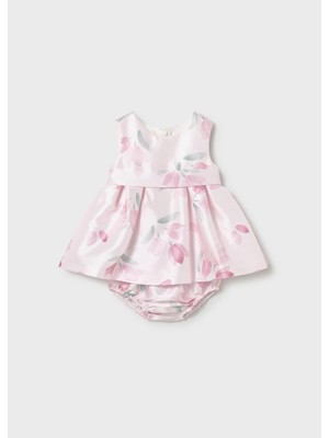 Mayoral Yenidoğan Kız Bebek Çiçekli Tafta Elbise Pembe