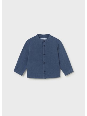 Mayoral Erkek Bebek Uzun Kol Müslin Gömlek Lacivert