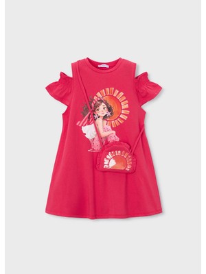 Mayoral Kız Çocuk Penye Elbise ve Çanta Pembe