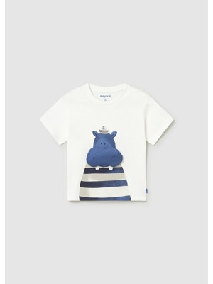 Mayoral Erkek Bebek 3boyut Figürlü Tshirt Mavi
