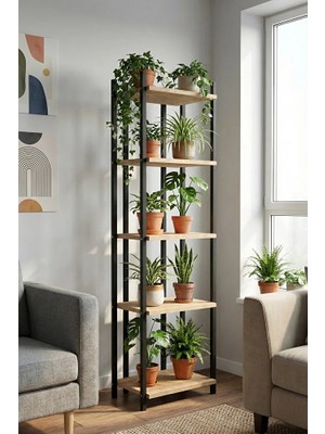 RetoDesign Zen 5 Katlı Çam Kitaplık 6005