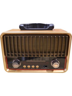 Everton Rt-774 Bluetooth-Usb-Sd-Fm Şarjlı Nostaljik Radyo