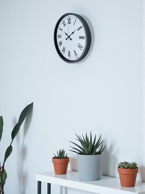 Çetiner Group 36 cm Gri Roma Rakamlı Duvar Saati