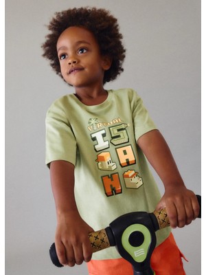 Mayoral Erkek Çocuk Baskılı Tshirt Yeşil