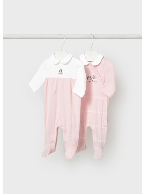 Mayoral Yenidoğan Kız Bebek Ikili Tulum Set Pembe