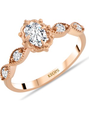 Keops Pırlanta 0,67 Karat Pırlanta Vintage Amaryllis Yüzük - Hrd Sertifikalı - 1100662