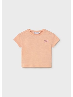 Mayoral Kız Bebek Sırt Baskılı Tshirt Turuncu