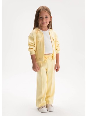 Mayoral Kız Çocuk Geniş Paça Eşofman Takım Sarı
