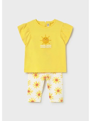 Mayoral Kız Bebek Baskılı Tayt Takım Sarı