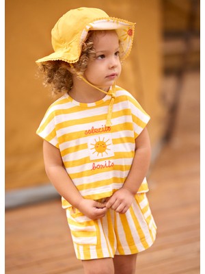 Mayoral Kız Bebek Penye Şort Takım Sarı