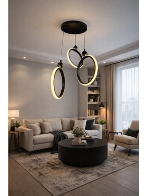 Osc Home Aydınlatma Tasarım Kumandalı LED Avize 3 Renk Işık