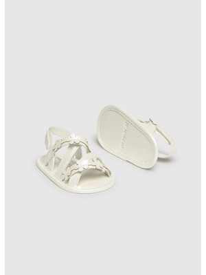 Mayoral Yenidoğan Kız Bebek Patik Sandalet Beyaz