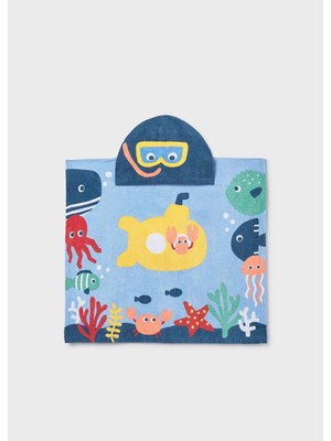 Mayoral Bebek Kapşonlu Bebek Havlusu Mavi