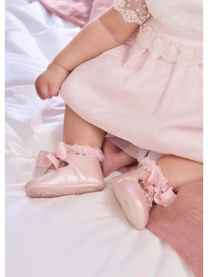 Mayoral Yenidoğan Kız Bebek Fiyonklu Patik Ayakkabı Pembe