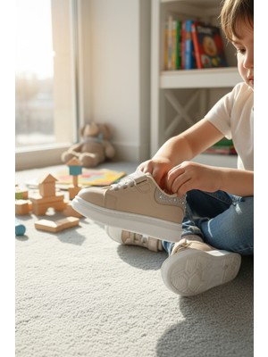 Enoch Incili ve Parlak Taş Detaylı Kız Çocuk Ayakkabı