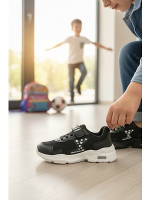 Enoch Kalp Desenli Çocuk Spor Ayakkabı Cırtlı