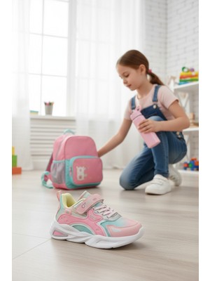 Enoch Dalgalı Panel Detaylı Çocuk Spor Ayakkabı Cırtlı