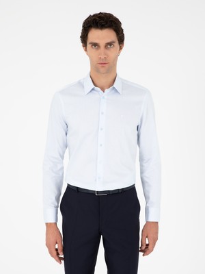 Cacharel Erkek Açık Mavi Slim Fit Uzun Kollu Gömlek 50303233-VR003