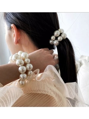 My Vintage 3 Adet Kadın Incili Esnek Saç Tokası Bileklik