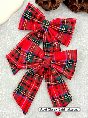 Ekose Desenli Otomatik Klips Toka