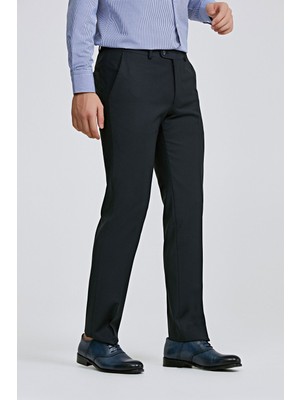 D'S Damat Ds Damat Comfort Lacivert Düz Travel Kumaş Pantolon 4HE03OB35322M