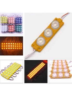 LEDBAY Modül LED 3lü Balık Gözü 12V 3W Amber Yapışkanlı