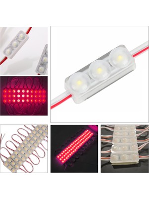 LEDBAY Mini Modül LED 3lü 12V 0.7W Kırmızı Yapışkanlı