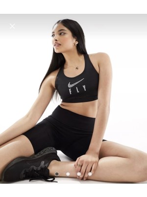 Nike Dri Fit Swoosh Fly Bra Pedsiz Siyah Kadın Sporcu Sütyeni DQ5033-010