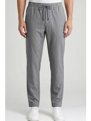 Sabri Özel Giotelli Erkek Antrasit Dokuma Kumaş Klasik Pantolon