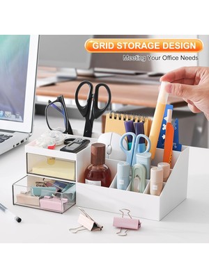 Meli Collection 2 Çekmeceli 12 Bölmeli Plastik Makyaj & Takı Organizer (12X24 Cm)