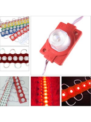 LEDBAY Modül LED Tekli Balık Gözü 12V 1.5W Kırmızı Yapışkanlı