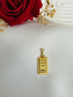 Roya Happiness Altın Kaplama Çeyrek Fiyonk Kurdele Kolye Ucu Taşlı Yeni Gelinler Için Eşe Nişanlıya Hediye