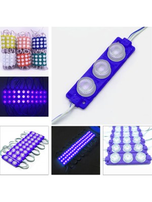 LEDBAY Modül LED 3lü Balık Gözü 12V 3W Mavi Yapışkanlı