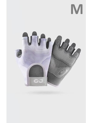 SkyWheel Terletmeyen Yarım Parmak Fitness Yoga Pilates Avuç İçi Kaymaz Silikon Spor Eldiven