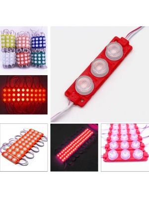 LEDBAY Modül LED 3lü Balık Gözü 12V 3W Kırmızı Yapışkanlı