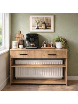 Bangu Petek Üstü Kahve Köşesi Dolabı ( Derinlik 47 cm ) Çok Amaçlı Kahve Standı BKDM008