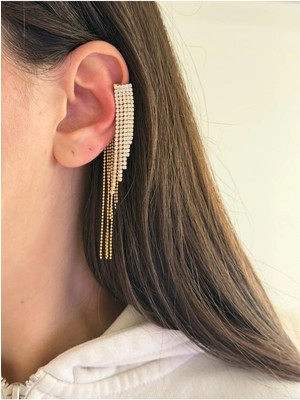 14K Çelik Üzeri Altın Kaplama Özel Seri Kıkırdak Küpe