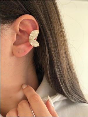 14K Çelik Üzeri Altın Kaplama Özel Seri Kıkırdak Küpe