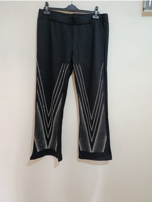 Anne Moda Ankara Kaliteli, Abiye Tarz, Işıltılı, Orta Yüksek Bel, Likralı Pantolon