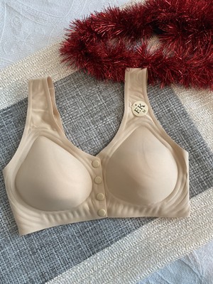 F.k Hayalet Kalıp Önü Düğmeli Ten Renk Sütyen