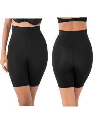 Reva Siyah Lazer Kesim Paçalı Korse Büyük Beden